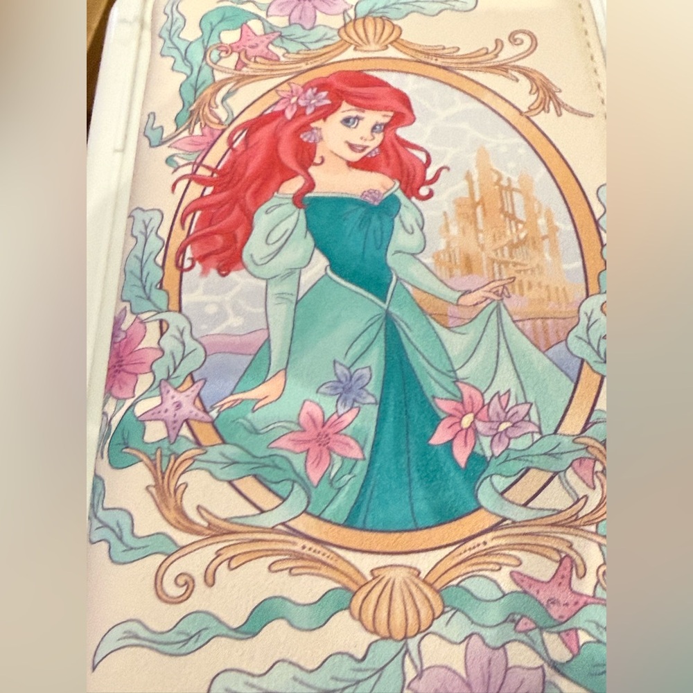 Loungefly NWT Princess Ariel Cream and Gold Disney Wallet
